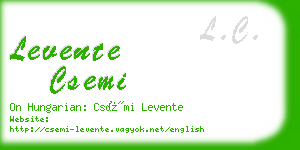 levente csemi business card